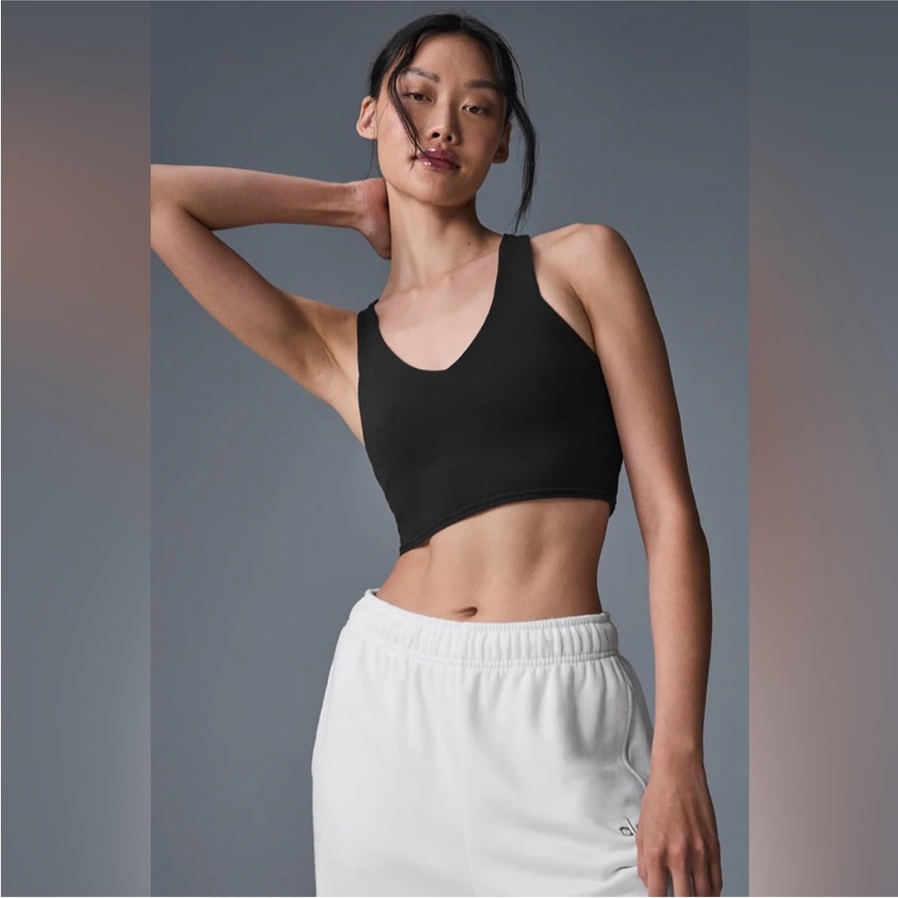 Alo black airbrush real bra tank